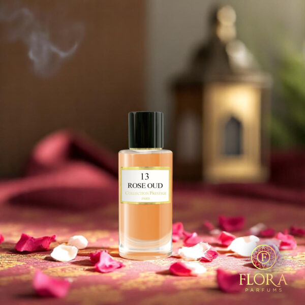 Rose Oud de Collection Prestige marie la rose de Damas, le safran et le bois ambré dans une fragrance orientale féminine, sensuelle et profondément envoûtante.