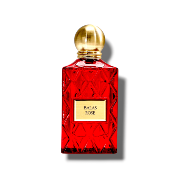 Balas Rose – Ibraheem Al Qurashi – 75ml, Ce parfum exquis s'ouvre sur des notes fraîches et pétillantes de bergamote et de mandarine, évoquant une sensation de fraîcheur délicate.