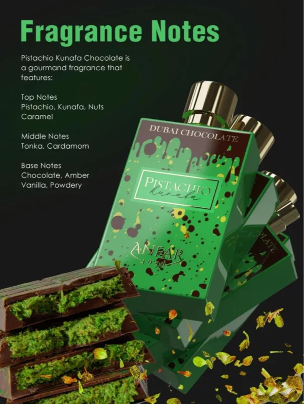 Dubai Chocolate Pistachio Kunafa – 100ml – ANFAR 1950